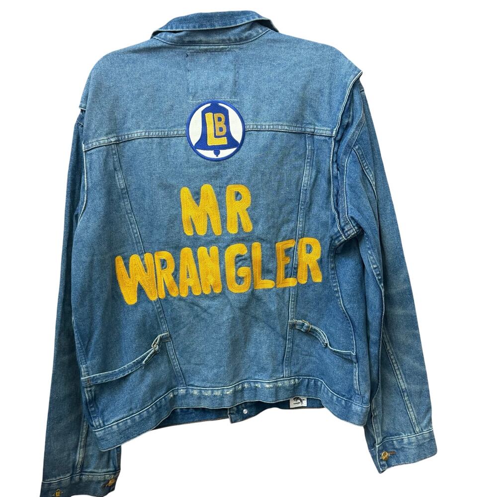 Leon Bridges X Wrangler Denim Jacket Distressed NEW Blue Bell Patch